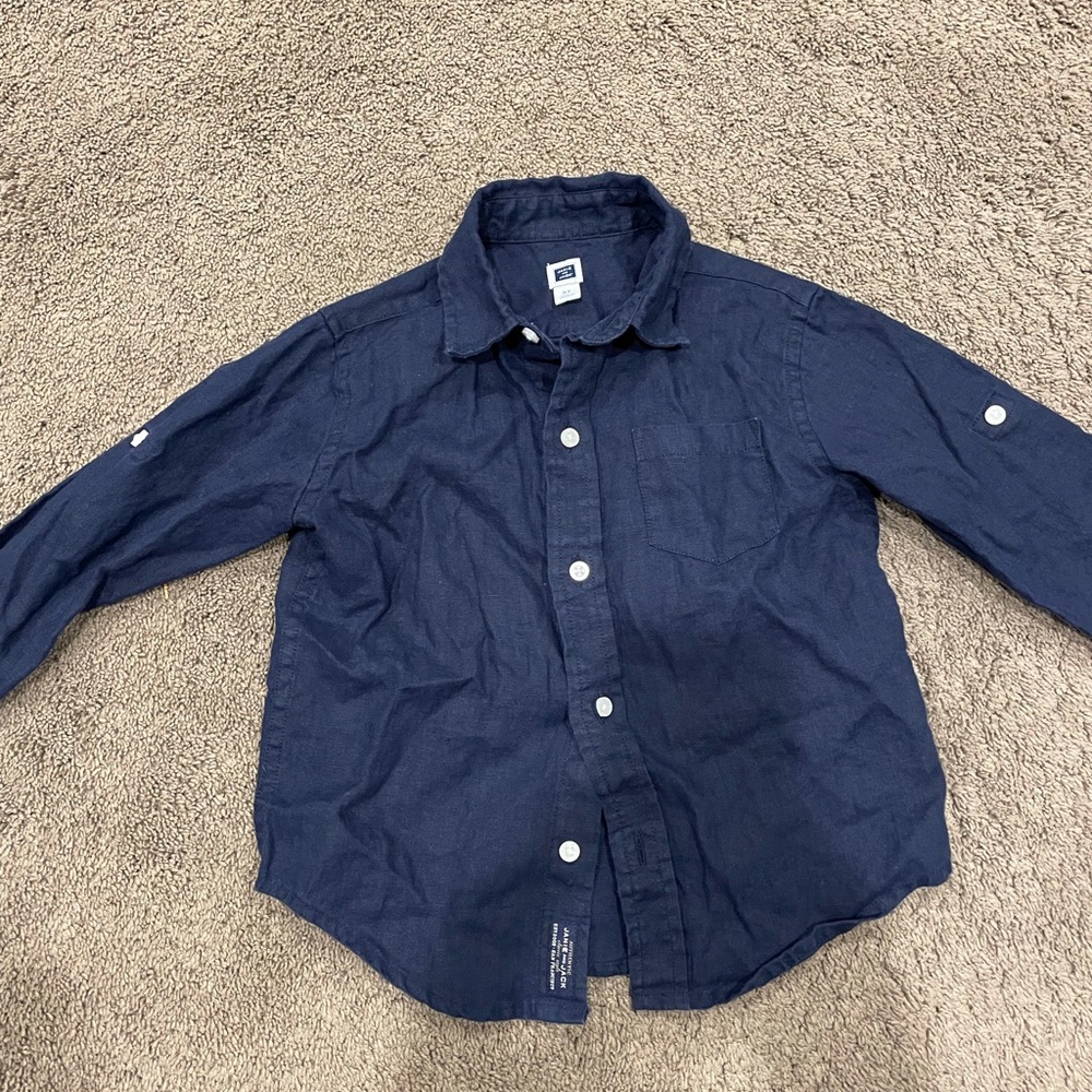 Janie and Jack Long Sleeve Button up